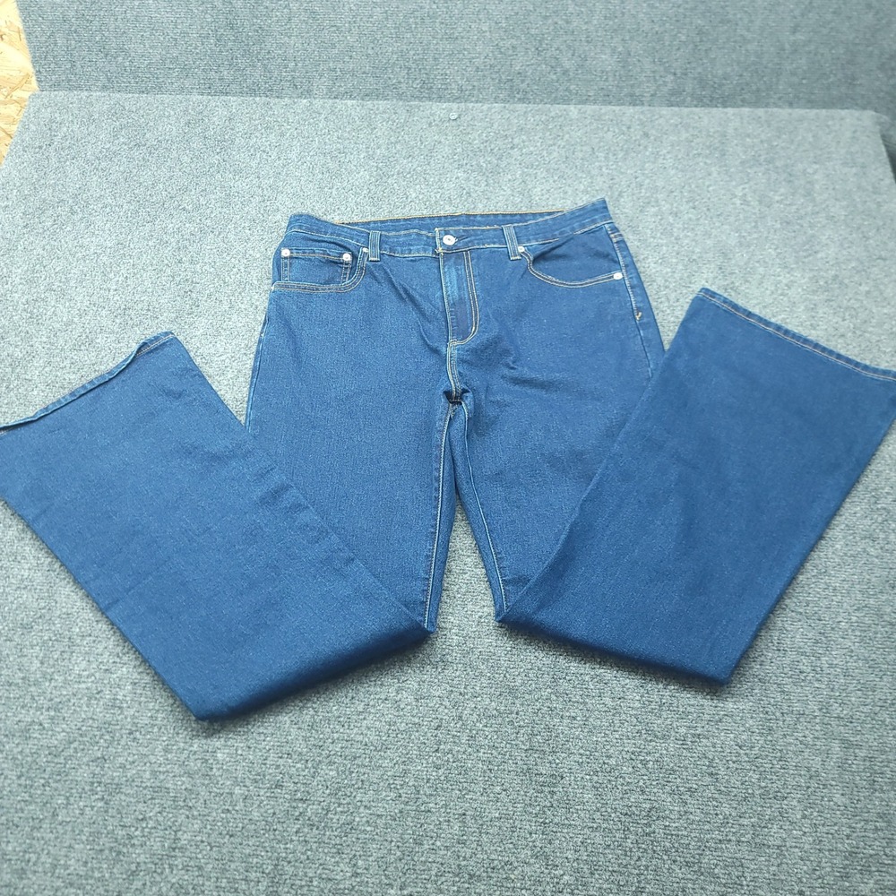 Levis 726 High Rise Flare Leg Jeans Womens 32x32 Blue Stretch Denim A3410-2869
